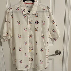 Tommy Bahama White Graphic Button Down Shirt
